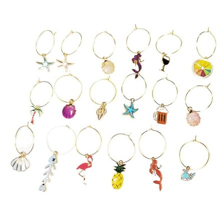 1/10 st Vinglasmarkörer Roliga Vinglas Vinprovningspresenter Bröllopsdekorationer 10 st (Slumpmässigt)