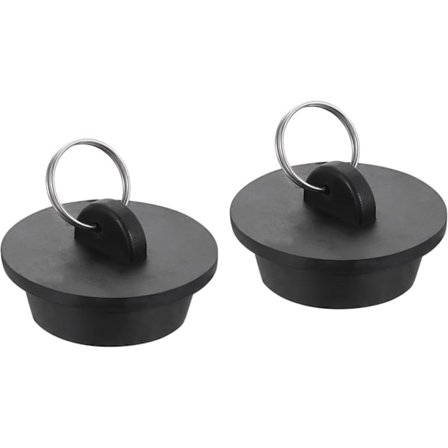 2 st Gummi Avloppsplugg med Hängring, Badkar Avloppsplugg Passar 1-3/8 Tum till 1-1/2 Tum, Gummi Diskbänk Avloppsplugg för Badkar, Kök