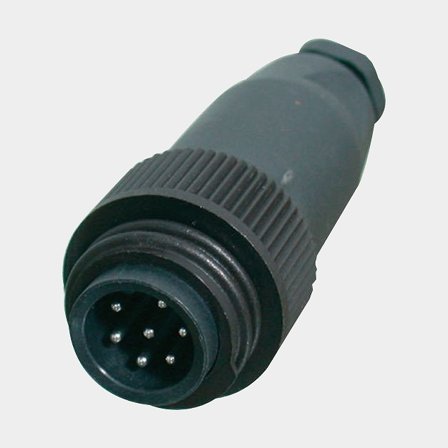 Ledningsstik Philippi, 7-polet han, 50 V, 16 A, passer til kabel 1.5 mm², sort