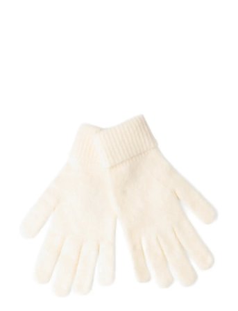 Lindex Glove Knitted Sammy - Cream - ONE SIZE