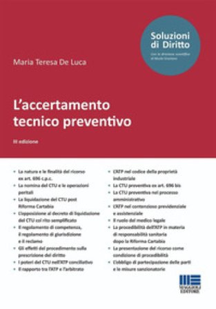 L'accertamento tecnico preventivo Maria Teresa De Luca