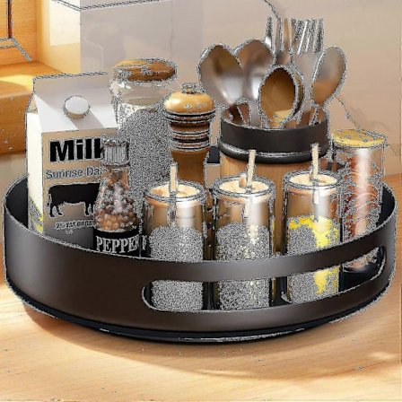 Roterende krydderstativ i metall, for skap, benker, skap, kjøkken- eller pantrybord