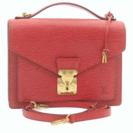 Louis Vuitton Vintage Pre-Owned Monceau , Rood , Dames , Maat: ONE Size Vintage Tassen
