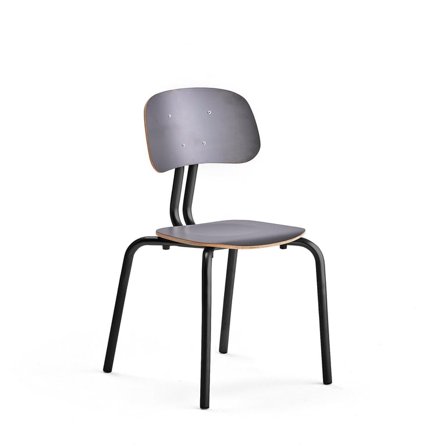 Classroom chair YNGVE, 4 legs, anthracite, anthracite, H 460 mm