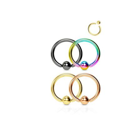 Pack 4 Piercing Ringar I 316l Kirurgiskt Stål 1,2x 8 Ø /3mm Kula