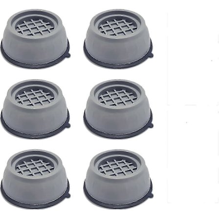 6-pak Stødsikre gulvmåtter til vaskemaskine, skridsikre, fugtbestandige gummimåtter til vaskemaskine, tørretumbler, køleskab, bord_SZXM