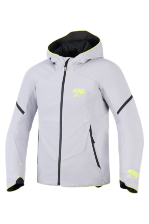 Chaqueta de Moto Alpinestars Aeroshell WP Gris medio/Amarillo flúor L