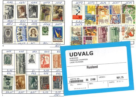 Rusland - Udvalgshæfte med 160 forskellige frimærker - Stemplet