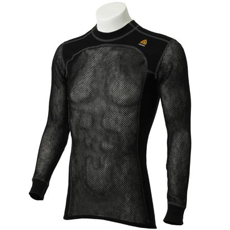 Aclima Men's WoolNet Crewneck Jet Black Kerrasto yläosat L
