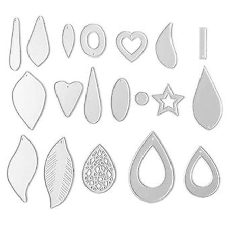19X Bladform Ørering Udskæringer til Læder Smykker Øreringe Fremstilling Kunst Håndværk