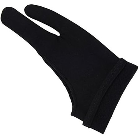 Vadderade konstnärsvantar surfplatta ritvantar för ritplattor, konstskapande och iPad Pro-pennor, svart