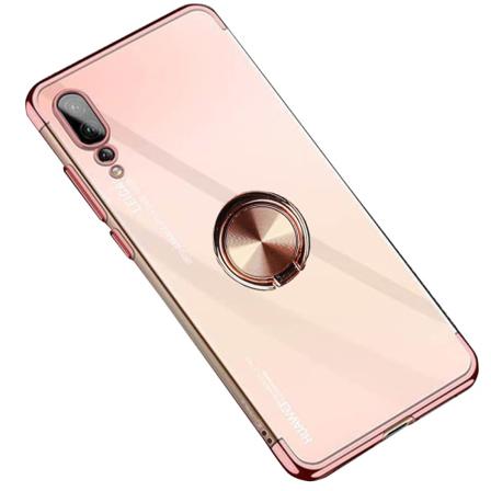 Huawei P20 Pro - Silikonskal Med Ringhållare Silver