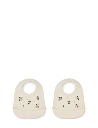 Liewood Tilda Silicone Bib 2-Pack - Cream - ONE SIZE