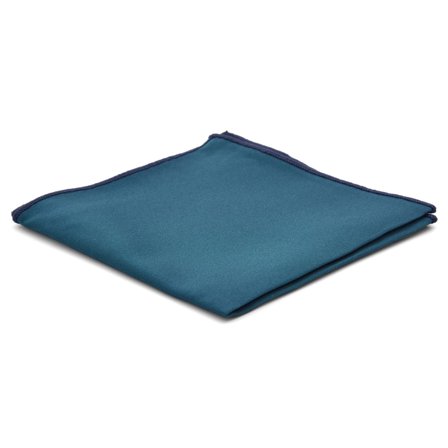 Petroleumsblå Lommeklud til mænd - Ensfarvede lommeklude