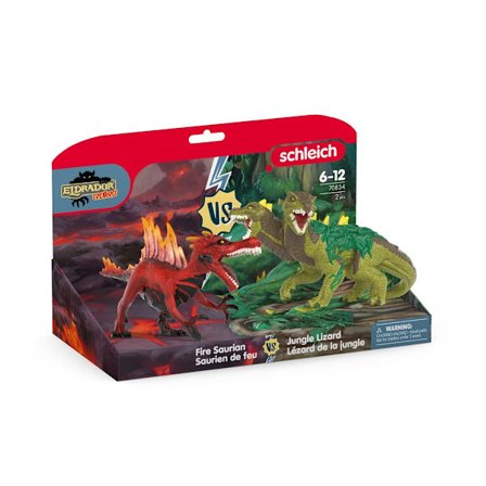schleich ELDRADOR Fire Saurian vs Jungle Lizard 70834
