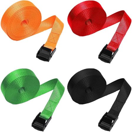 Spännband av zinklegering, 4 st 3 m x 25 mm, snabblåsning, justerbart spännband