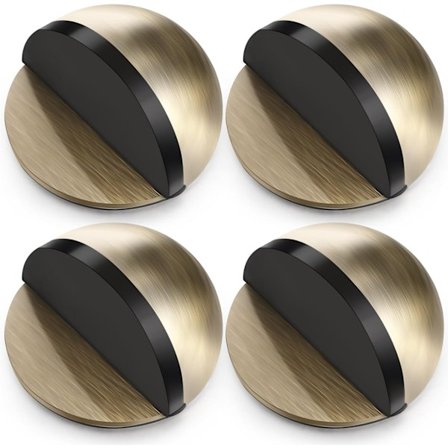 4 stk Selvklæbende Dørstoppere, Rustfrit Stål Gulv Dørstop Vægbeskytter, Halvkugleformet Gulv Dørstop til