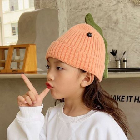 Baby strikket lue for barn Beanie Cap ORANSJE