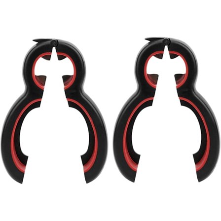 2 stk Nye Svarte og Røde Seks i Én Enkel Boksåpner Multifunksjonell Flaskeåpner Kreativt Kjøkkenredskap