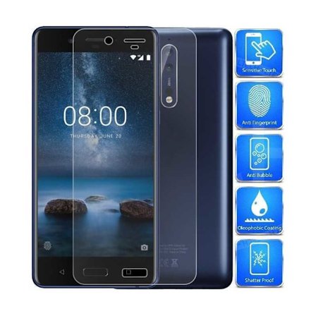 2-PACK Nokia 8 Härdat glas 0.26mm 2.5D 9H