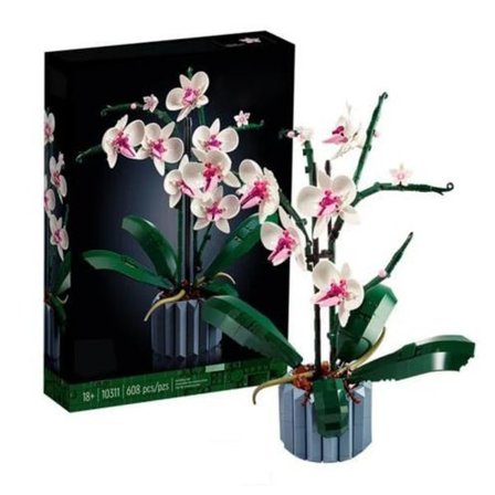 Orkidébyggstenar Blomster Succulenter Byggstenar i Krukor Lämpliga för 10311 Romantiskt Kit Monterade Byggstenar Leksaker Flickgåvor