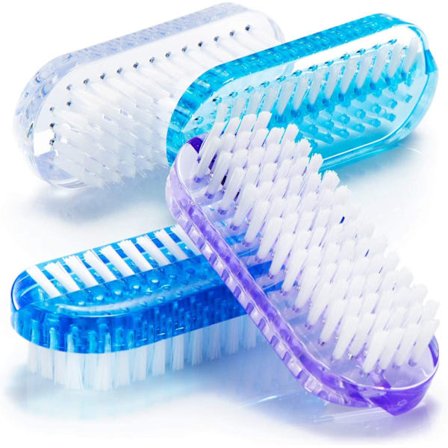 4X Farverigt Håndvaskebørste - Neglebørste til Rengøring af Hænder og Negle (04 stk. - farverig)