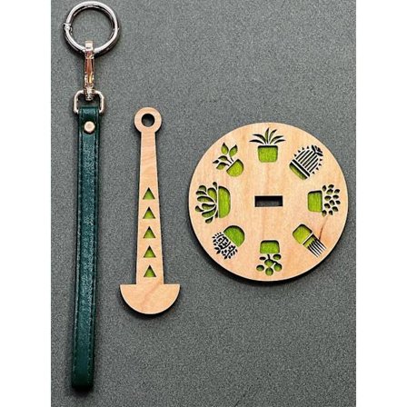 Bærbar Garnholder til Håndled, Garnnøgleholder, Garnholder, Garnopbevaring, Træ Garnholder, Garnholder med Læder Håndledsrem