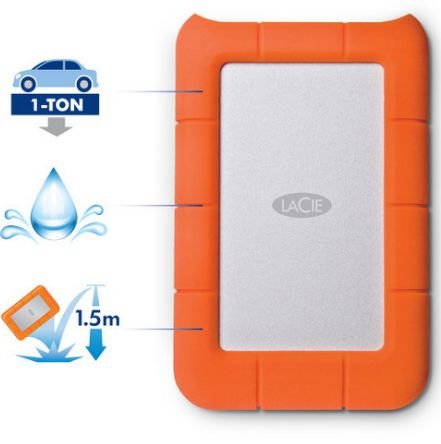 LaCie Rugged Mini - harddisk - 1 TB - USB 3.0
