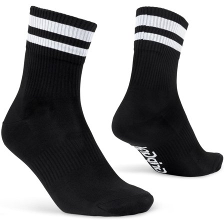 GripGrab Original Stripes Crew Socks Unisex workout socks Black L (44-47)