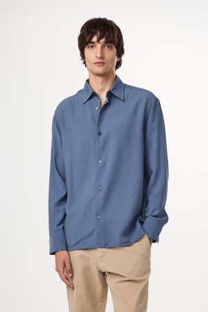 NN.07 Freddy Skjorte Herre Blå Modal