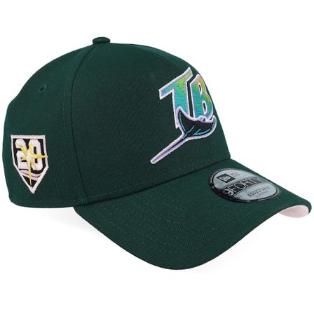 New Era - MLB Verde adjustable Cappellino - Hatstore Exclusive x Tampa Bay Rays 9FORTY 20 Years Dark Green/Pink A-frame Adjustable @ Hatstore
