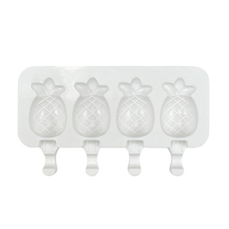 Is DIY Silikoneform 4 Hulrum Ananas Ispind Form BPA Fri Hjemmelavet Ispind Værktøj til Børn Voksne Teenagere