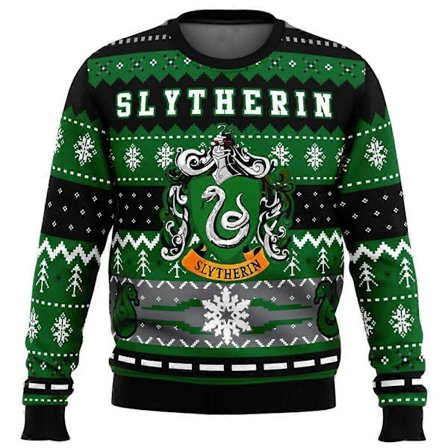 Slytherin House Stygg Julegenser Menn Kvinner Genser Rund Hals Langermet Topp Juleklær 2025 Ny Sweatshirt