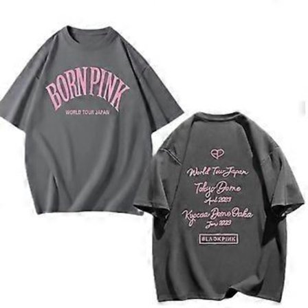 Pink og sort T-shirt Born Pink T-shirt Kpop Born Pink Tøj Born Pink Top Wear Golf Trænings T-shirts Kortærmet