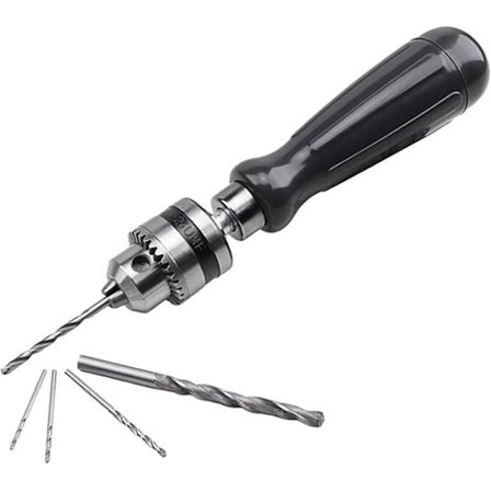 Käsipora itsestään kiristyvällä istukalla - Pyörivä työkalu - Puulle - 1 5/2 0/3 0/4 0/5 0 mm - Käsiporan teräsarja