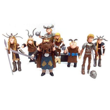 8 stk. Tog Drage Tannløs Anime Figur Leketøy Leketøysamling Modell Samlinger for Anime-fans