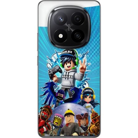 Yhteensopiva Puhelinkuori Xiaomi Xiaomi Redmi Note 14 Pro+ Roblox-pelaaja hahmo kuulokkeilla ja ohjaimella värikäs pelikuvaus energialla