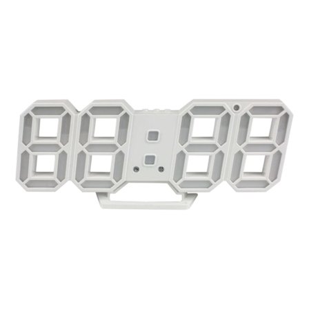 Digitaalinen 3D-Kello - Valkoinen