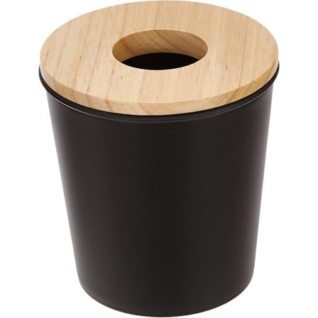 Opportunity Mini Bin, Plast och Trä, Svart, 13 x 13 x 14 cm
