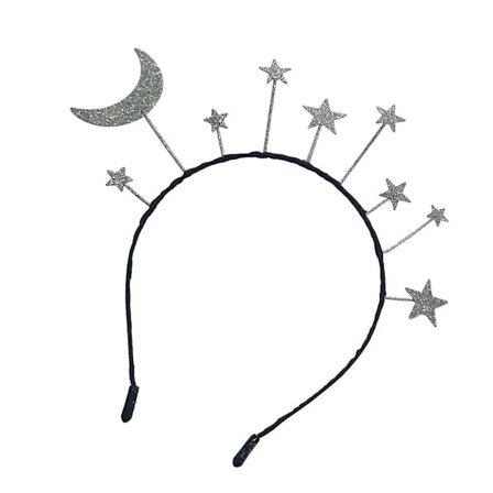 Glitter Stjerne Pandebånd Sequin Måne Hårbøjle Krone Cosplay Kostume Hår Tilbehør