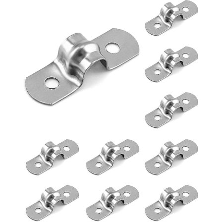 10 stk. 8 mm U-formet klemme, 304 rustfrit stål sadelklemme båndklemme rørklemme U-clip M8