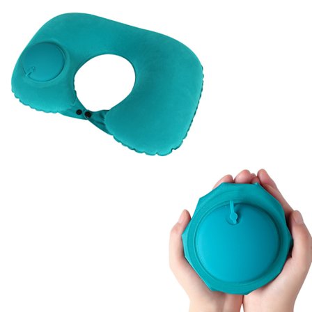 Nackkudde Typ Tre Slida Uppblåsbar Typ Bärbar Resa Tra