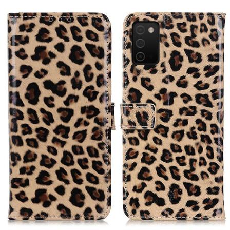 Leopard Mönstrad Plånboksfodral I Pu Läder Samsung A02s / A03s Multifärg