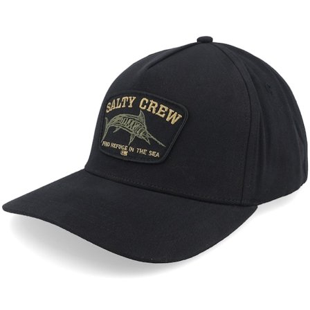 Salty Crew - Černá adjustable Kšiltovka - Billfisher Strapback Black A-Frame Adjustable @ Hatstore
