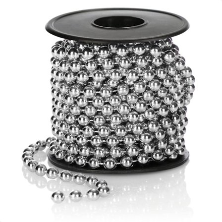 Sølvfarget 30m Perlegardin for Juletreet - Chri DXGHC