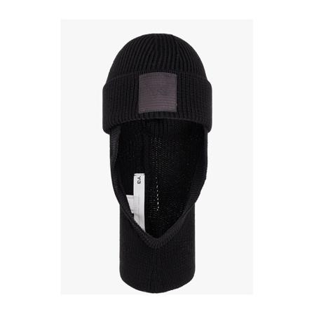Y-3, Wool balaclava with logo Zwart, Heren, Maat:ONE Size