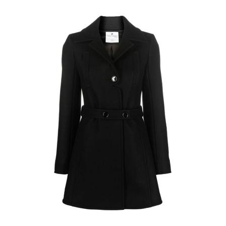 Courrèges Double-Breasted Coats Sort, Dame Uldfrakker