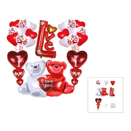 Valentinsdag Ballondekorationer til Bryllupsfest Fødselsdag Jubilæum