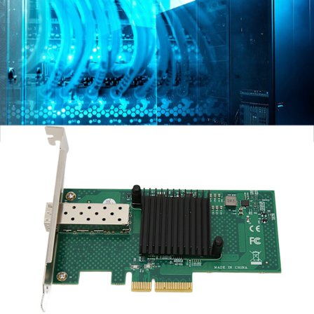 PCIe Nätverkskort 10000Mbps PCI Express X4 5.0GT/s SFP LC Optisk Fiber Gigabit Server Adapter för Win Server