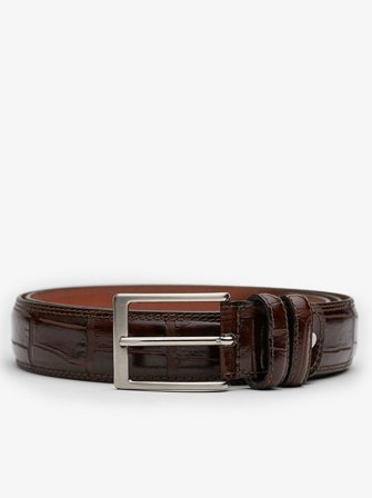 John Henric Men's Brown Leather Belt Size 95